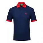 hugo boss sport t-shirts luxe retro 52 solid color bleu